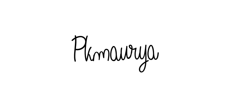 Use a signature maker to create a handwritten signature online. With this signature software, you can design (Angelique-Rose-font-FFP) your own signature for name Pkmaurya. Pkmaurya signature style 5 images and pictures png