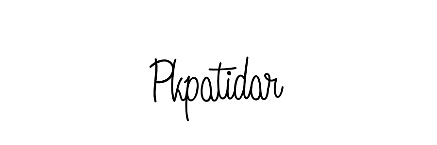 Make a beautiful signature design for name Pkpatidar. With this signature (Angelique-Rose-font-FFP) style, you can create a handwritten signature for free. Pkpatidar signature style 5 images and pictures png
