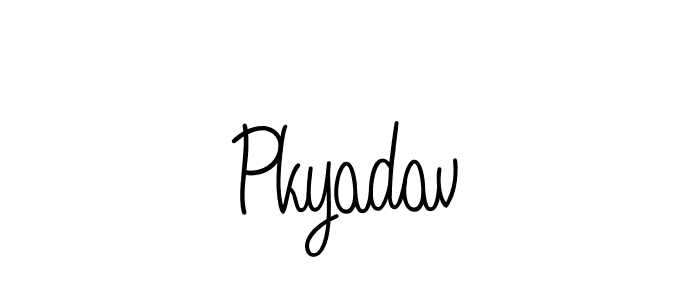 Make a beautiful signature design for name Pkyadav. With this signature (Angelique-Rose-font-FFP) style, you can create a handwritten signature for free. Pkyadav signature style 5 images and pictures png