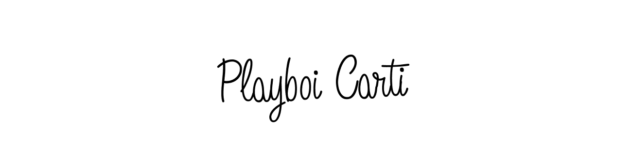 The best way (Angelique-Rose-font-FFP) to make a short signature is to pick only two or three words in your name. The name Playboi Carti include a total of six letters. For converting this name. Playboi Carti signature style 5 images and pictures png