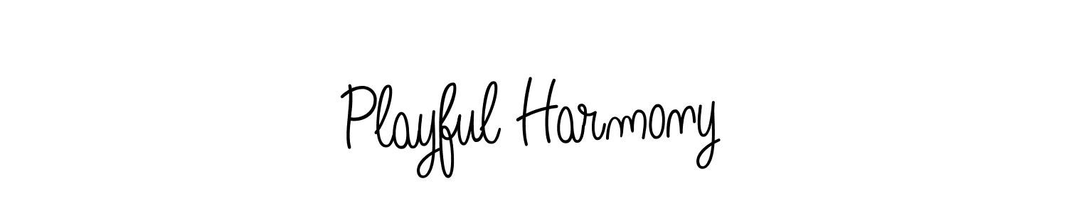 The best way (Angelique-Rose-font-FFP) to make a short signature is to pick only two or three words in your name. The name Playful Harmony include a total of six letters. For converting this name. Playful Harmony signature style 5 images and pictures png