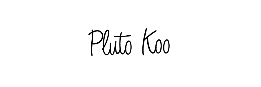 You should practise on your own different ways (Angelique-Rose-font-FFP) to write your name (Pluto Koo) in signature. don't let someone else do it for you. Pluto Koo signature style 5 images and pictures png