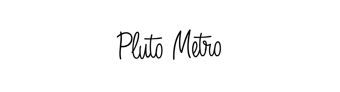 Pluto Metro stylish signature style. Best Handwritten Sign (Angelique-Rose-font-FFP) for my name. Handwritten Signature Collection Ideas for my name Pluto Metro. Pluto Metro signature style 5 images and pictures png