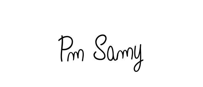 Pm Samy stylish signature style. Best Handwritten Sign (Angelique-Rose-font-FFP) for my name. Handwritten Signature Collection Ideas for my name Pm Samy. Pm Samy signature style 5 images and pictures png