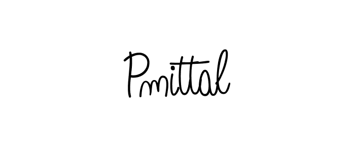 Use a signature maker to create a handwritten signature online. With this signature software, you can design (Angelique-Rose-font-FFP) your own signature for name Pmittal. Pmittal signature style 5 images and pictures png