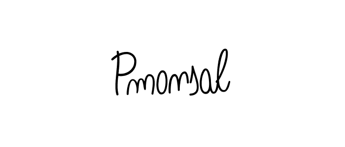 Use a signature maker to create a handwritten signature online. With this signature software, you can design (Angelique-Rose-font-FFP) your own signature for name Pmonsal. Pmonsal signature style 5 images and pictures png