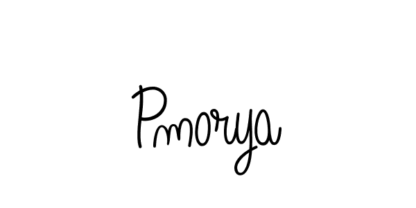 Pmorya stylish signature style. Best Handwritten Sign (Angelique-Rose-font-FFP) for my name. Handwritten Signature Collection Ideas for my name Pmorya. Pmorya signature style 5 images and pictures png