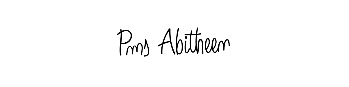 Create a beautiful signature design for name Pms Abitheen. With this signature (Angelique-Rose-font-FFP) fonts, you can make a handwritten signature for free. Pms Abitheen signature style 5 images and pictures png