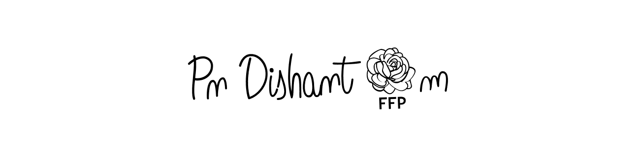 if you are searching for the best signature style for your name Pn Dishant 1m. so please give up your signature search. here we have designed multiple signature styles  using Angelique-Rose-font-FFP. Pn Dishant 1m signature style 5 images and pictures png