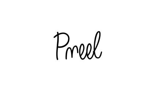Make a beautiful signature design for name Pneel. With this signature (Angelique-Rose-font-FFP) style, you can create a handwritten signature for free. Pneel signature style 5 images and pictures png