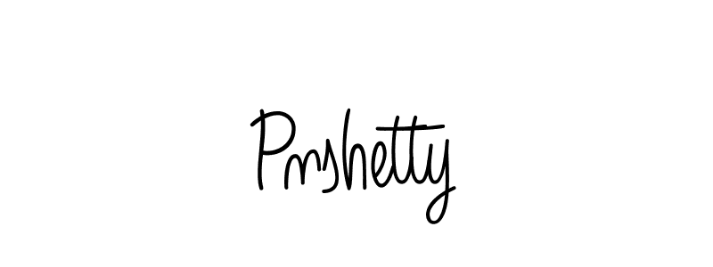 Use a signature maker to create a handwritten signature online. With this signature software, you can design (Angelique-Rose-font-FFP) your own signature for name Pnshetty. Pnshetty signature style 5 images and pictures png