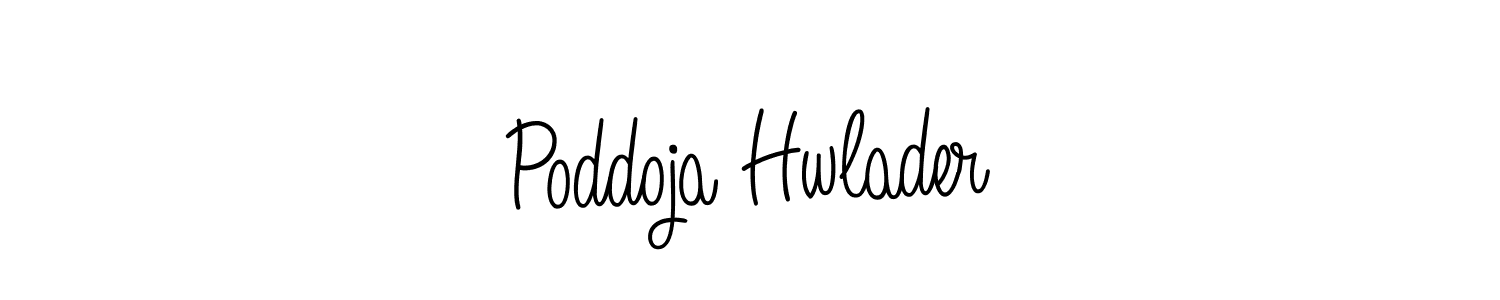 How to make Poddoja Hwlader name signature. Use Angelique-Rose-font-FFP style for creating short signs online. This is the latest handwritten sign. Poddoja Hwlader signature style 5 images and pictures png