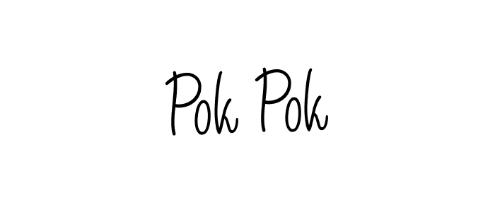 Also we have Pok Pok name is the best signature style. Create professional handwritten signature collection using Angelique-Rose-font-FFP autograph style. Pok Pok signature style 5 images and pictures png