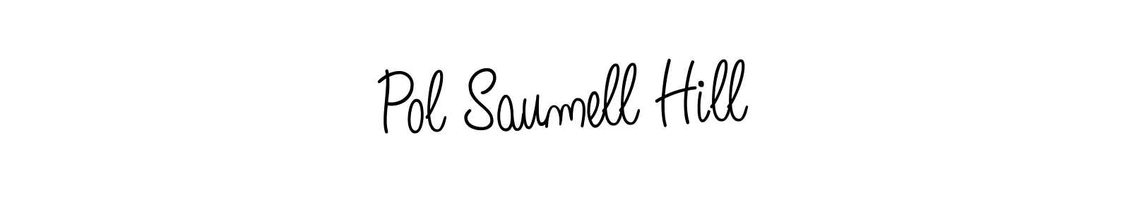 How to make Pol Saumell Hill name signature. Use Angelique-Rose-font-FFP style for creating short signs online. This is the latest handwritten sign. Pol Saumell Hill signature style 5 images and pictures png