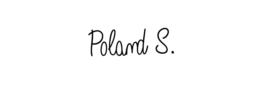 You should practise on your own different ways (Angelique-Rose-font-FFP) to write your name (Poland S.) in signature. don't let someone else do it for you. Poland S. signature style 5 images and pictures png