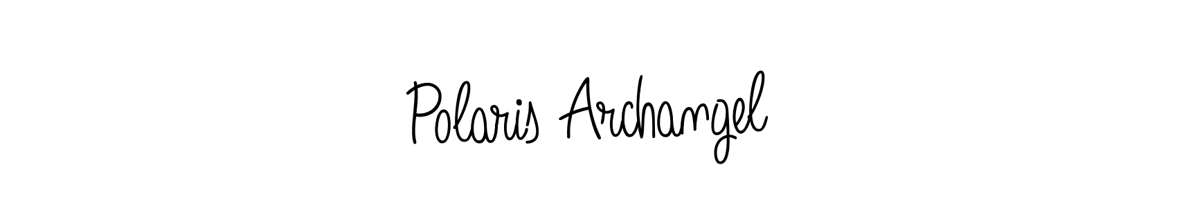 Use a signature maker to create a handwritten signature online. With this signature software, you can design (Angelique-Rose-font-FFP) your own signature for name Polaris Archangel. Polaris Archangel signature style 5 images and pictures png