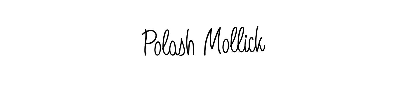 Make a beautiful signature design for name Polash Mollick. With this signature (Angelique-Rose-font-FFP) style, you can create a handwritten signature for free. Polash Mollick signature style 5 images and pictures png