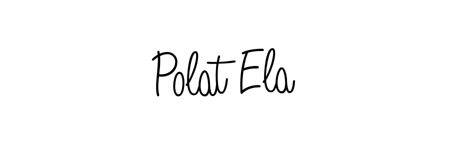 You should practise on your own different ways (Angelique-Rose-font-FFP) to write your name (Polat Ela) in signature. don't let someone else do it for you. Polat Ela signature style 5 images and pictures png