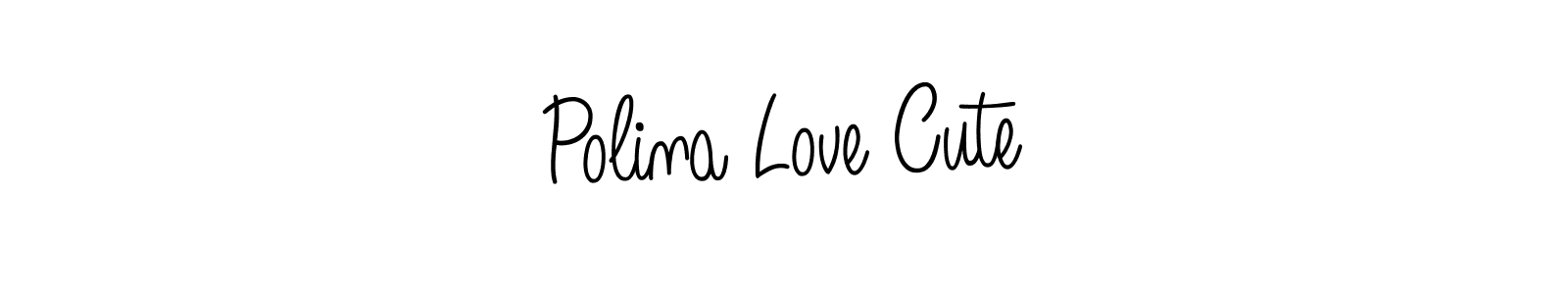 Make a beautiful signature design for name Polina Love Cute. Use this online signature maker to create a handwritten signature for free. Polina Love Cute signature style 5 images and pictures png