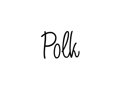 You should practise on your own different ways (Angelique-Rose-font-FFP) to write your name (Polk) in signature. don't let someone else do it for you. Polk signature style 5 images and pictures png