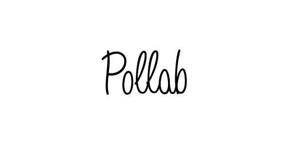 How to make Pollab name signature. Use Angelique-Rose-font-FFP style for creating short signs online. This is the latest handwritten sign. Pollab signature style 5 images and pictures png