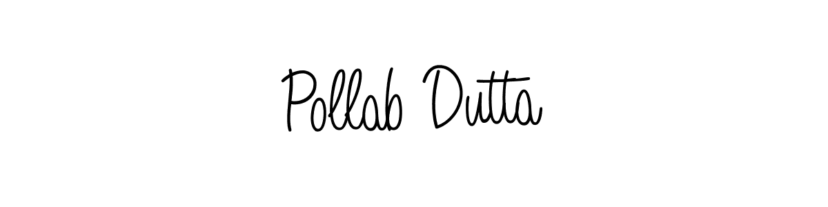 How to make Pollab Dutta signature? Angelique-Rose-font-FFP is a professional autograph style. Create handwritten signature for Pollab Dutta name. Pollab Dutta signature style 5 images and pictures png