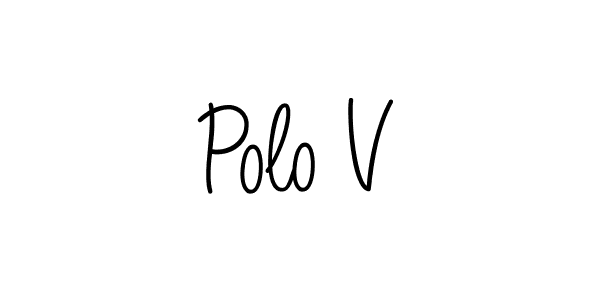 The best way (Angelique-Rose-font-FFP) to make a short signature is to pick only two or three words in your name. The name Polo V include a total of six letters. For converting this name. Polo V signature style 5 images and pictures png