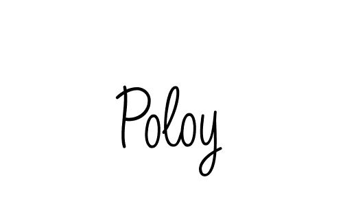 You should practise on your own different ways (Angelique-Rose-font-FFP) to write your name (Poloy) in signature. don't let someone else do it for you. Poloy signature style 5 images and pictures png