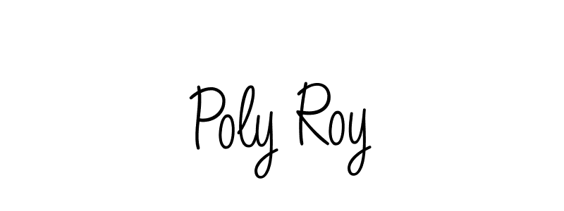 How to make Poly Roy signature? Angelique-Rose-font-FFP is a professional autograph style. Create handwritten signature for Poly Roy name. Poly Roy signature style 5 images and pictures png