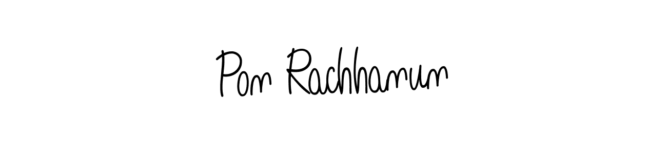 Also we have Pon Rachhanun name is the best signature style. Create professional handwritten signature collection using Angelique-Rose-font-FFP autograph style. Pon Rachhanun signature style 5 images and pictures png