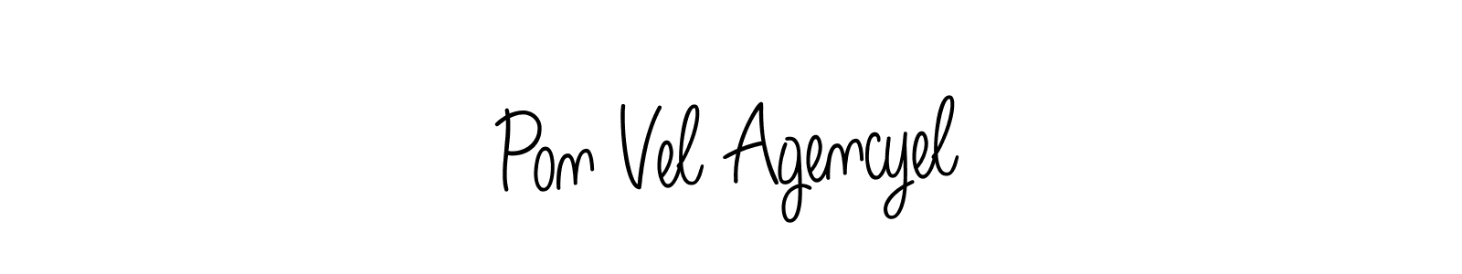 Pon Vel Agencyel stylish signature style. Best Handwritten Sign (Angelique-Rose-font-FFP) for my name. Handwritten Signature Collection Ideas for my name Pon Vel Agencyel. Pon Vel Agencyel signature style 5 images and pictures png