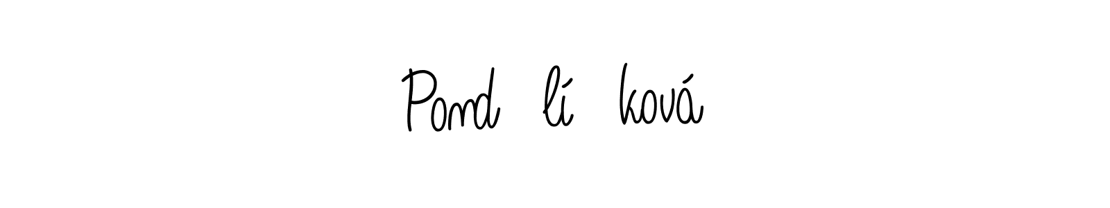 Similarly Angelique-Rose-font-FFP is the best handwritten signature design. Signature creator online .You can use it as an online autograph creator for name Pondělíčková. Pondělíčková signature style 5 images and pictures png