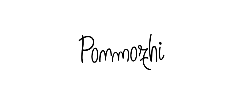 You should practise on your own different ways (Angelique-Rose-font-FFP) to write your name (Ponmozhi) in signature. don't let someone else do it for you. Ponmozhi signature style 5 images and pictures png