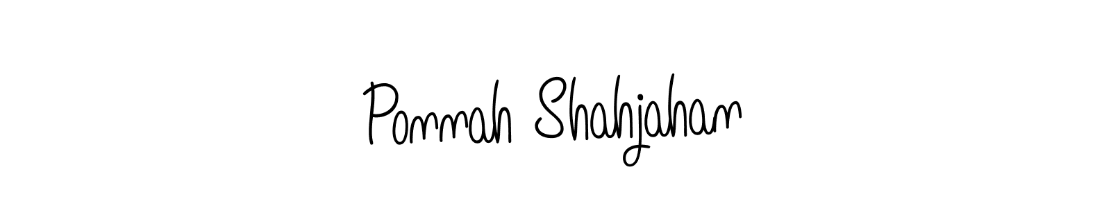 How to make Ponnah Shahjahan name signature. Use Angelique-Rose-font-FFP style for creating short signs online. This is the latest handwritten sign. Ponnah Shahjahan signature style 5 images and pictures png