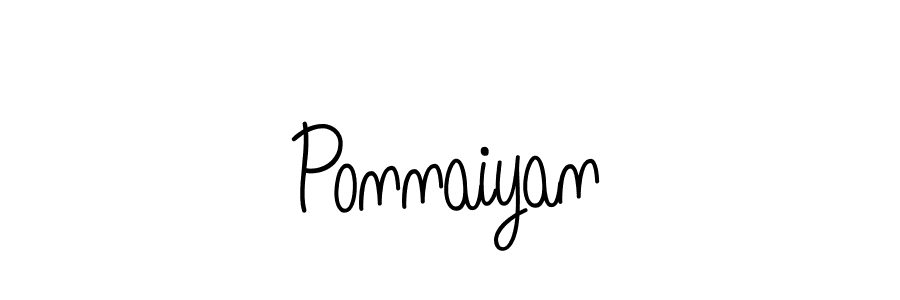 Design your own signature with our free online signature maker. With this signature software, you can create a handwritten (Angelique-Rose-font-FFP) signature for name Ponnaiyan. Ponnaiyan signature style 5 images and pictures png