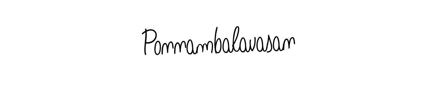 How to make Ponnambalavasan signature? Angelique-Rose-font-FFP is a professional autograph style. Create handwritten signature for Ponnambalavasan name. Ponnambalavasan signature style 5 images and pictures png