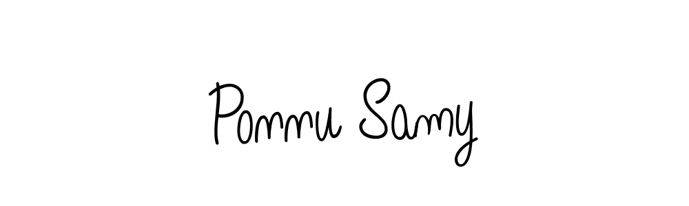 How to make Ponnu Samy name signature. Use Angelique-Rose-font-FFP style for creating short signs online. This is the latest handwritten sign. Ponnu Samy signature style 5 images and pictures png