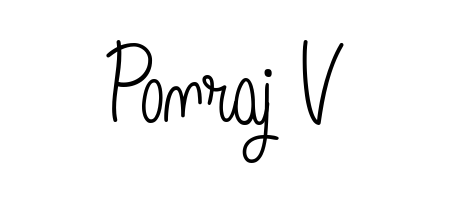 A stylish, flowing autograph style designed for name Ponraj V using Angelique-Rose-font-FFP typography. Perfect for digital creative projects. Ponraj V signature style 5 images and pictures png