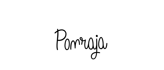 Ponraja stylish signature style. Best Handwritten Sign (Angelique-Rose-font-FFP) for my name. Handwritten Signature Collection Ideas for my name Ponraja. Ponraja signature style 5 images and pictures png