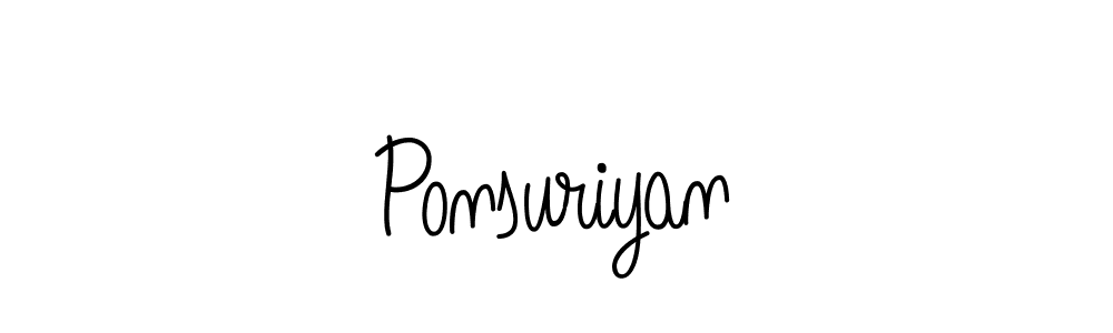 Ponsuriyan stylish signature style. Best Handwritten Sign (Angelique-Rose-font-FFP) for my name. Handwritten Signature Collection Ideas for my name Ponsuriyan. Ponsuriyan signature style 5 images and pictures png