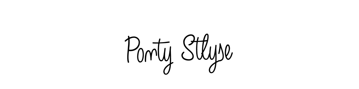 How to Draw Ponty Stlyse signature style? Angelique-Rose-font-FFP is a latest design signature styles for name Ponty Stlyse. Ponty Stlyse signature style 5 images and pictures png