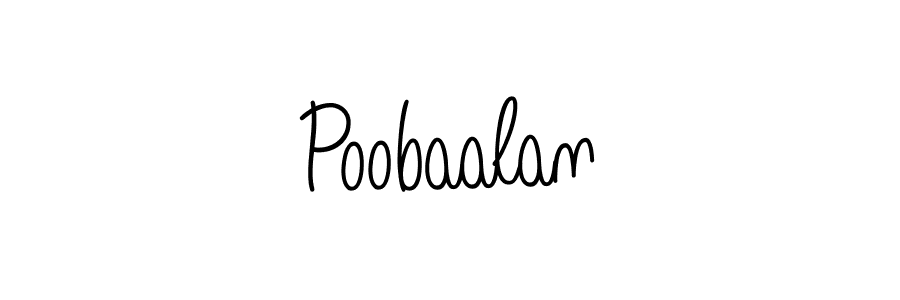 Use a signature maker to create a handwritten signature online. With this signature software, you can design (Angelique-Rose-font-FFP) your own signature for name Poobaalan. Poobaalan signature style 5 images and pictures png
