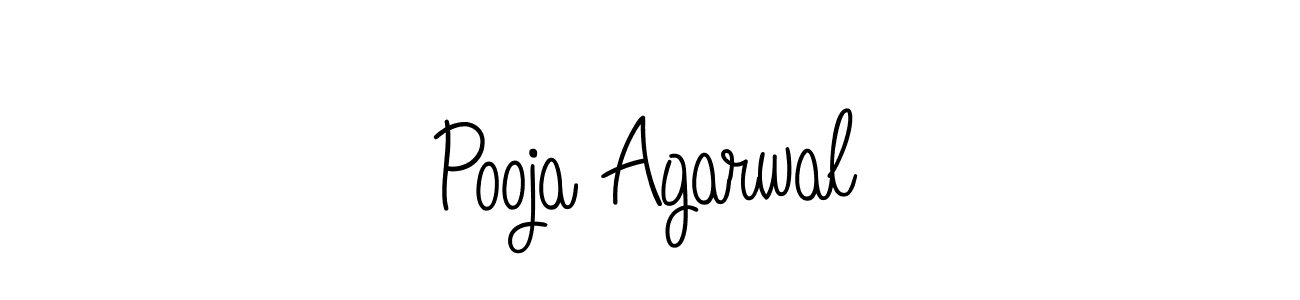 Make a beautiful signature design for name Pooja Agarwal. With this signature (Angelique-Rose-font-FFP) style, you can create a handwritten signature for free. Pooja Agarwal signature style 5 images and pictures png