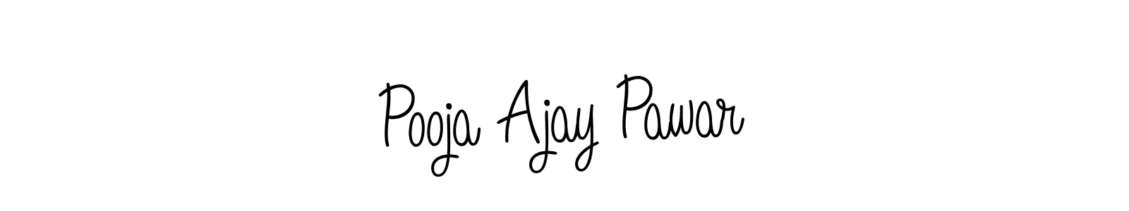 Create a beautiful signature design for name Pooja Ajay Pawar. With this signature (Angelique-Rose-font-FFP) fonts, you can make a handwritten signature for free. Pooja Ajay Pawar signature style 5 images and pictures png