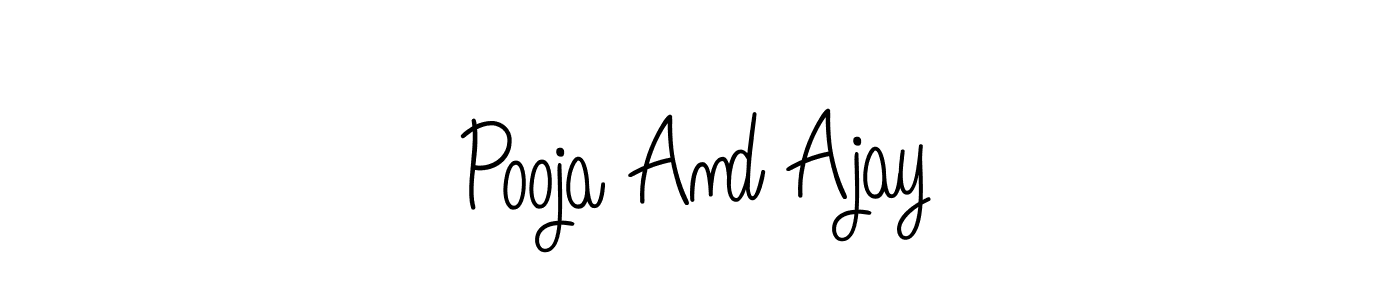 It looks lik you need a new signature style for name Pooja And Ajay. Design unique handwritten (Angelique-Rose-font-FFP) signature with our free signature maker in just a few clicks. Pooja And Ajay signature style 5 images and pictures png