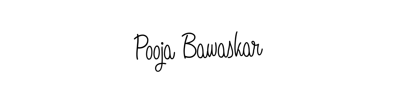 How to make Pooja Bawaskar name signature. Use Angelique-Rose-font-FFP style for creating short signs online. This is the latest handwritten sign. Pooja Bawaskar signature style 5 images and pictures png
