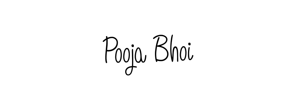 The best way (Angelique-Rose-font-FFP) to make a short signature is to pick only two or three words in your name. The name Pooja Bhoi include a total of six letters. For converting this name. Pooja Bhoi signature style 5 images and pictures png