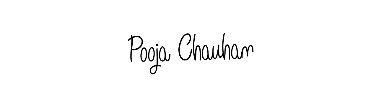 Use a signature maker to create a handwritten signature online. With this signature software, you can design (Angelique-Rose-font-FFP) your own signature for name Pooja Chauhan. Pooja Chauhan signature style 5 images and pictures png