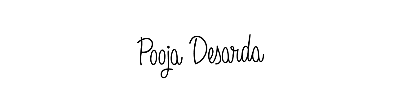 Pooja Desarda stylish signature style. Best Handwritten Sign (Angelique-Rose-font-FFP) for my name. Handwritten Signature Collection Ideas for my name Pooja Desarda. Pooja Desarda signature style 5 images and pictures png