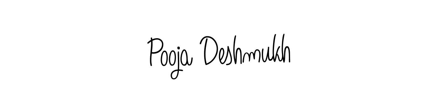 Create a beautiful signature design for name Pooja Deshmukh. With this signature (Angelique-Rose-font-FFP) fonts, you can make a handwritten signature for free. Pooja Deshmukh signature style 5 images and pictures png